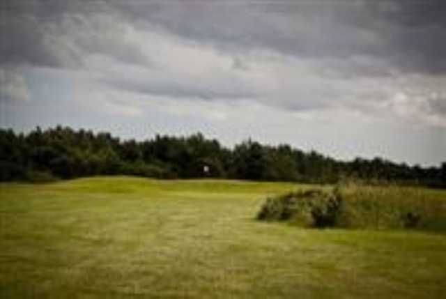 The fairway approach looking at the 11th green at Caldecott Golf Club