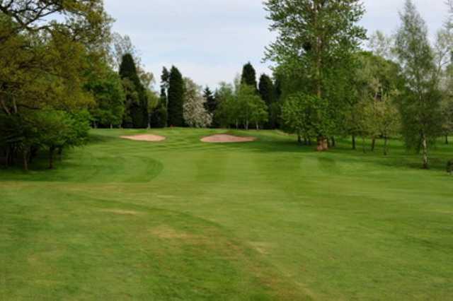 The approach to the 14th at Kidderminster Golf Club 