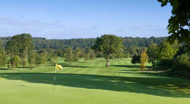 Looking back from the 2nd green at Tall Pines Golf Club