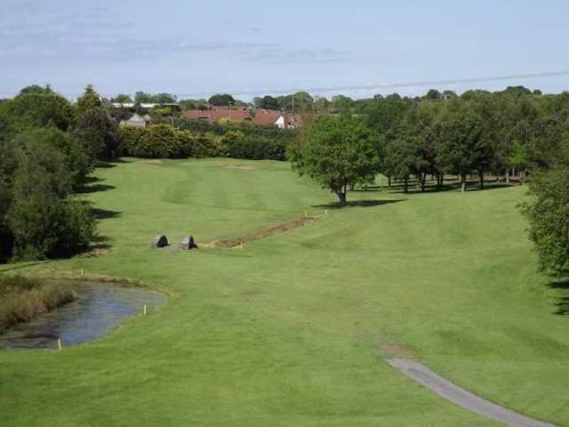 The fairway leading to the 10th green on the St. Patrick's Golf Course