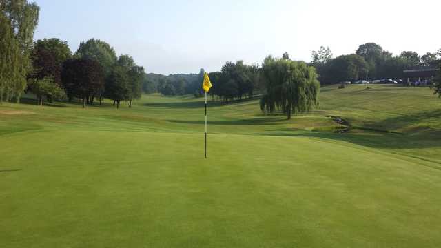 A look back down the 17th at Welwyn Garden City Golf Club