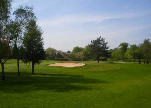 One of the many fairway bunkers at Heaton Moor GC