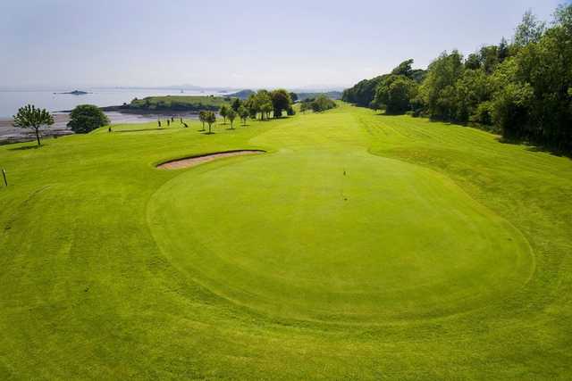 The large 9th green at Aberdour