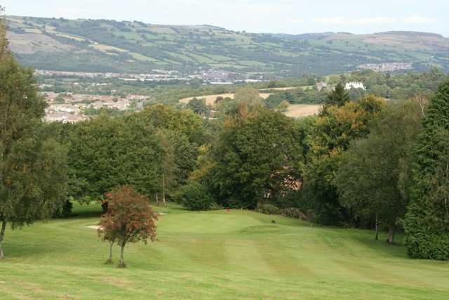 Tricky approach to the 3rd at Caerphilly Golf Club