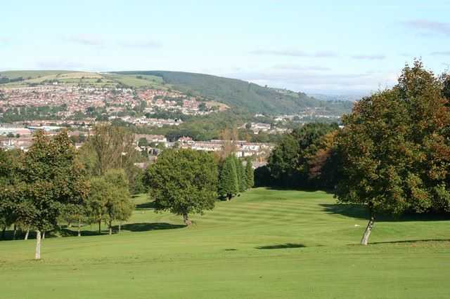 Stunning views from the 18th at Caerphilly Golf Club