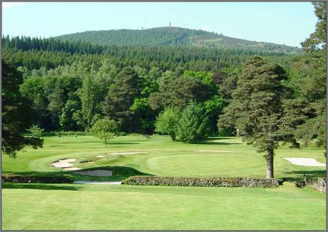 Tricky approach shot at Banchory GC