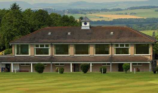 A view of the clubhouse at Oldmeldrum Golf Club