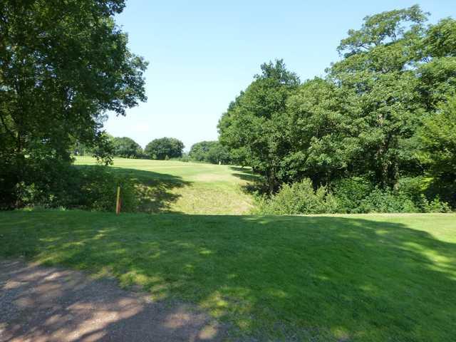 Over the ditch to the 9th hole at Marple Golf Club 