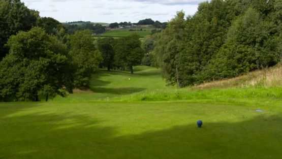 Elevated tee shot at Beamish Park GC