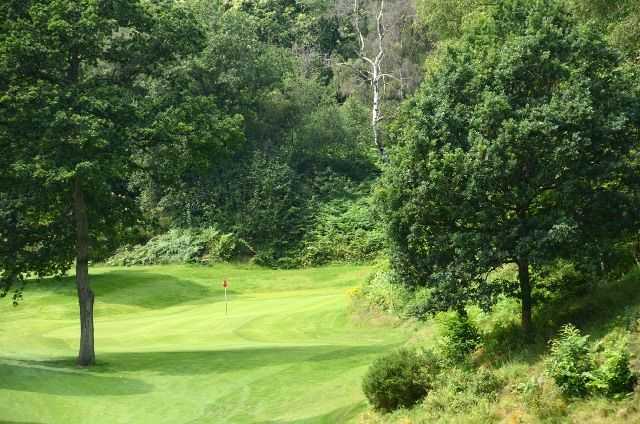 Tough approach to the short par 4, 4th at Bewdley Pines Golf Club