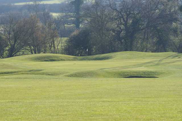 View of the approach to the well bunkered 17th from Nazeing Golf Club