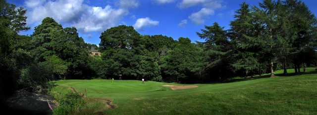 Water to avoid approaching the 7th at Shipley Golf Club