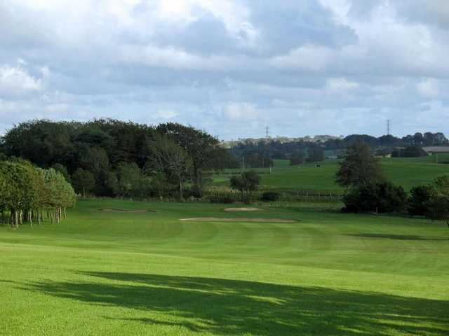 Stretching view down the long par 5 6th at Langlands Golf Club