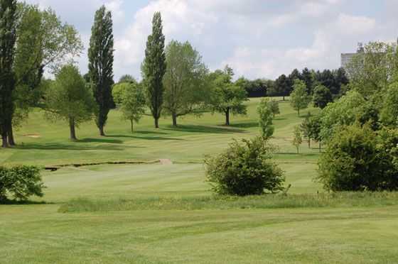 View from the tee on the 18th hole 'Wrecker' at Rugby Golf Club