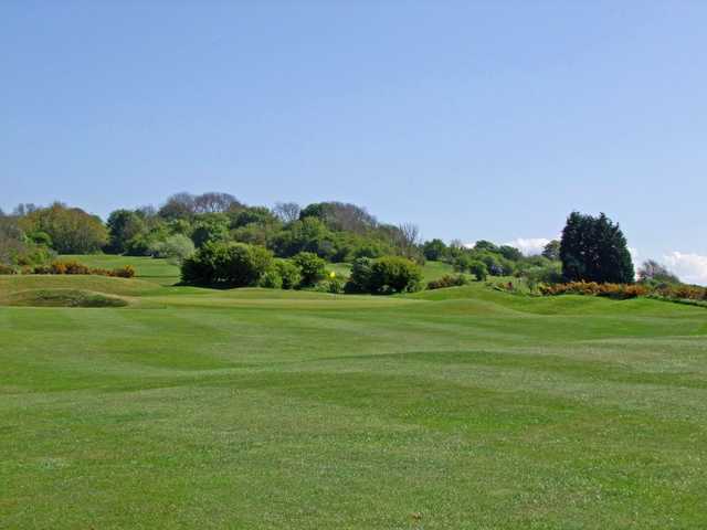 The undulating terrain as seen at the 2nd hole at Lewes Golf Club. 