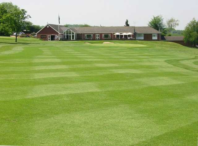 A look towards the 18th green and clubhouse at Alresford Golf Club.