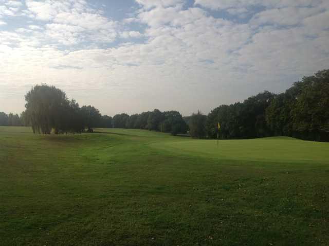 The 18th green at Crews Hill Golf Club