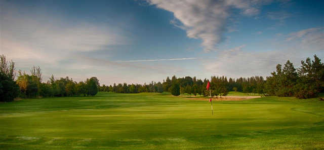 The expansive 12th green at Waltham Windmill GC