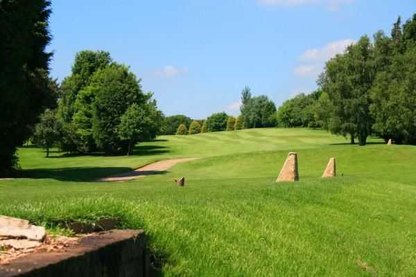 View of the hole from behind the tee at Louth Golf Course