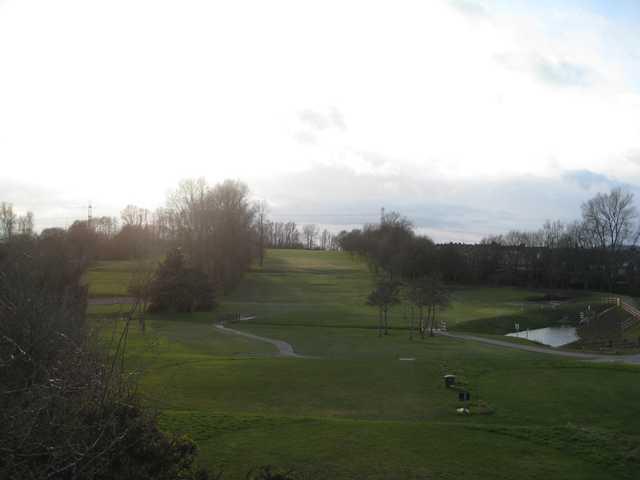 Stunning view looking over the 1st and 18th holes at Brandhall Golf Club