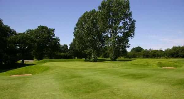 The 12th green approach and surrounds at Helsby Golf Course 