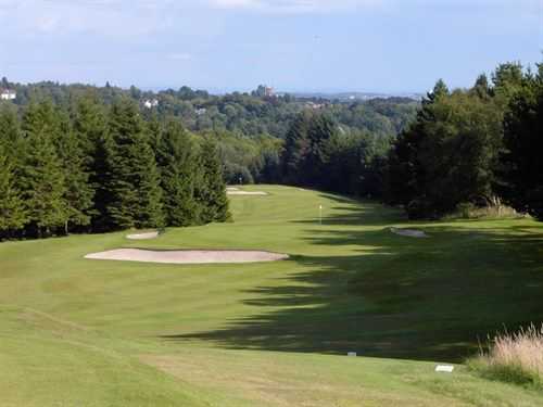 Looking down the fairway at Milngavie Golf Course