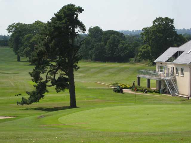 A view of the 9th green at Henlle Park Golf Club