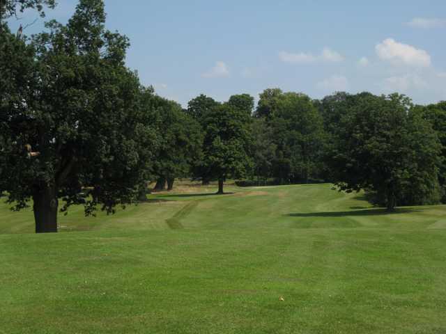 The approach to the 11th hole at Henlle Park Golf Club