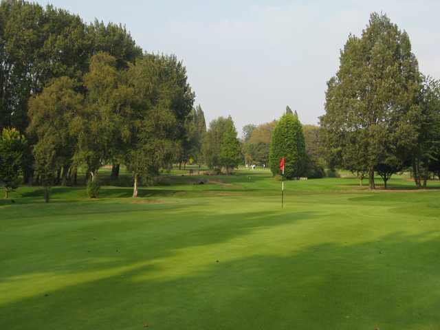 Scenic view of the 12th green at Walsall Golf Club 