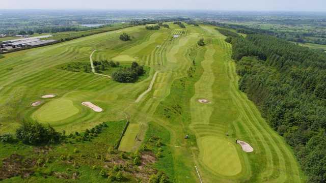 Aerial view of the course and countryside at Longridge Golf Club