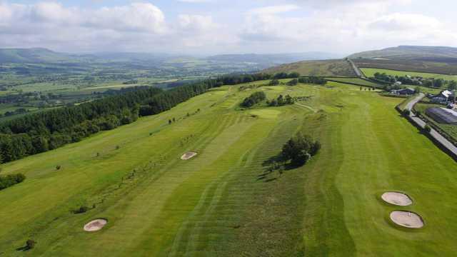 Stunning view of the course, coutyside and hills at Longridge Golf Club