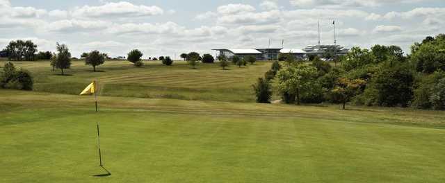 The sloping 6th green at Epsom