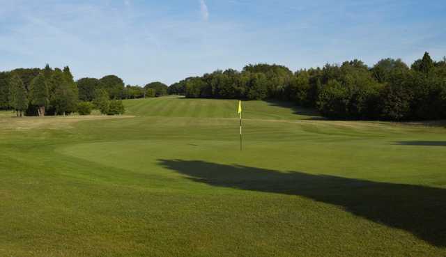 The 10th at Cherry Lodge has a slightly more forgiving fairway than other holes around the course