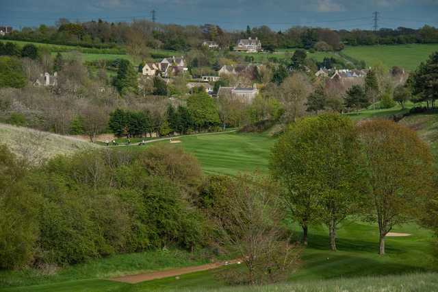 An overhead shot of Cirencester Golf Course and its surrounding views