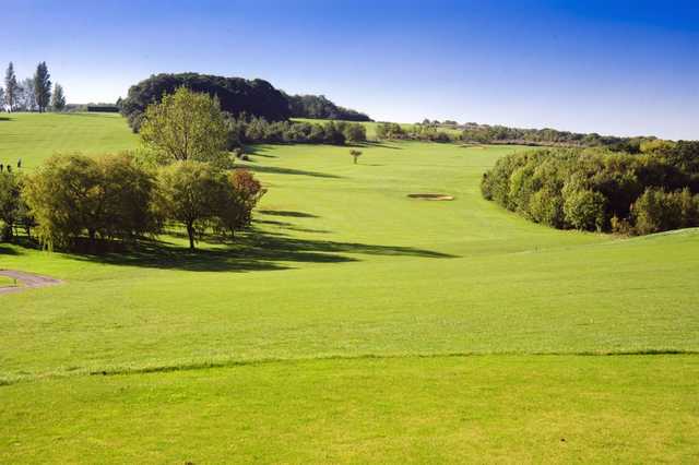 A view over the 2nd hole from the tee as seen at Chestfield Golf Club.