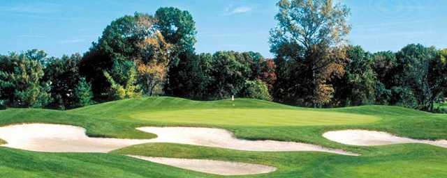 A view of green #8 at Fox Hollow Golf Course