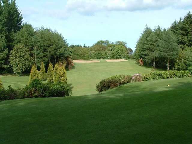 A bunker lined green at the Lisburn Golf Course