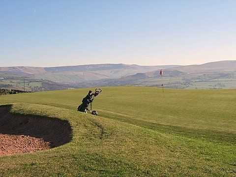 The spectacular backdrop as seen at the 4th hole on the New Mills Golf Course