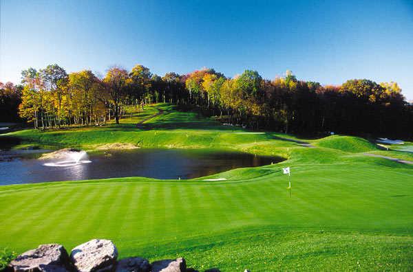 A view of hole #5 at Centennial Golf Club - Lakes Course