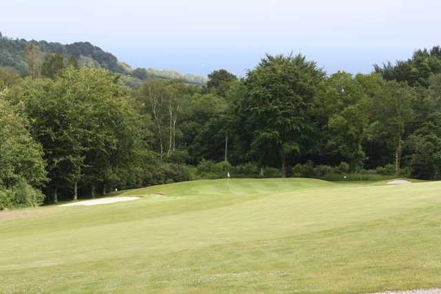 The undulating 17th green at the Teignmouth Golf Club
