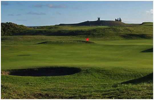 The undualting greens at the Dunstanburgh Castle Golf Club