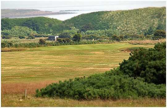 A sea view from the green at Dunstanburgh Golf Club