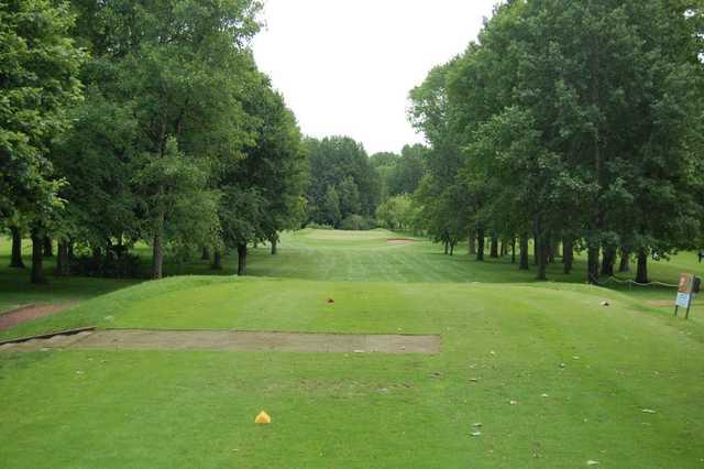 The tree lined 10th hole at Woolton Golf Club