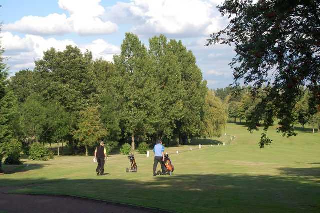 View of the challenging 14th fairway at Woolton Golf Club