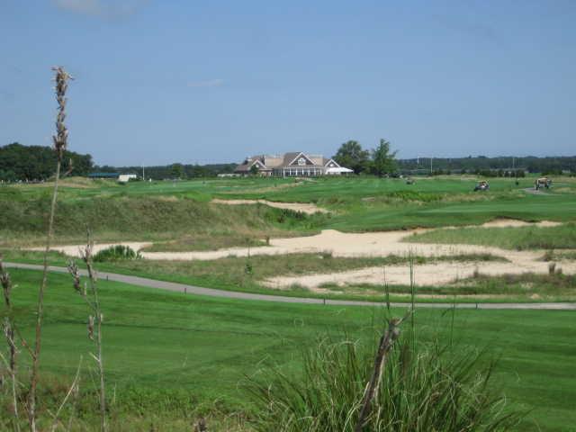 A view from Tallgrass Country Club with clubhouse in background