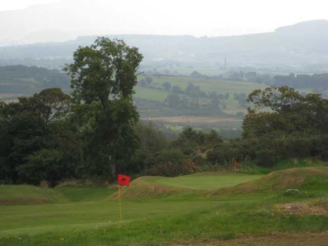A view of the 17th green at St Deiniol Golf Course