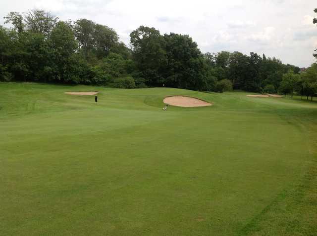 The approach to the 9th at  Cocks Moors Woods Golf Club