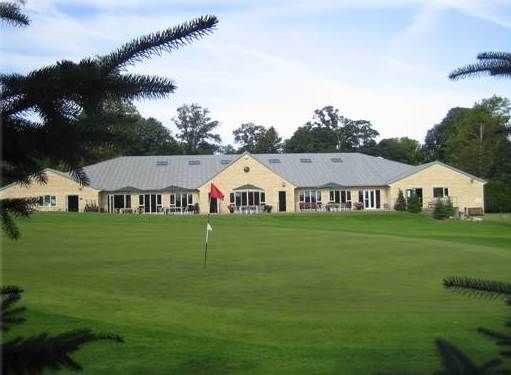 The clubhouse at Burghley Park Golf Club