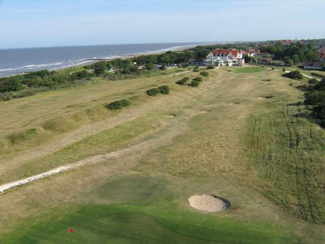Aerial view of the 18th hole at North Shore Golf Club