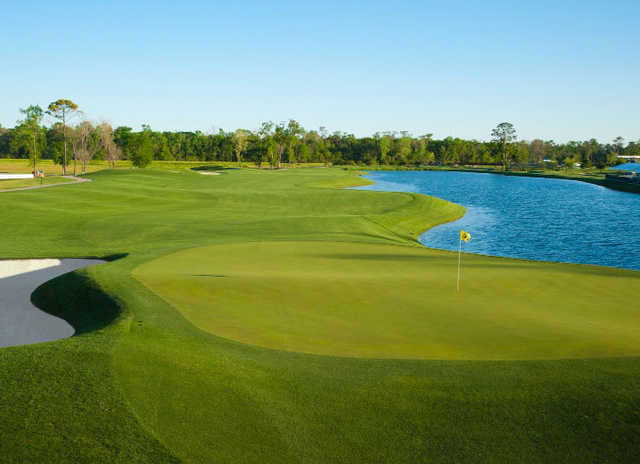 View of the finishing hole from the Tournament Course at Golf Club of Houston